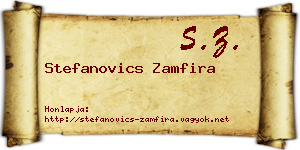 Stefanovics Zamfira névjegykártya